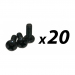 Click to see a larger image of Pack of 20 Screw M6 x 40mm pan pozi black
