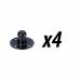 Click to see a larger image of Pack of 4 Short Internal Steel Top Hat Speaker Mounting 35mm adaptor for stand