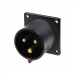 Click to see a larger image of PCE 32A 240V 1ph Male Ceeform Panel Plug IP44 Rated <i>Midnight Series</i> Black