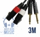 Click to see a larger image of JAM 3m Twin Female XLR to Gold Plated 6.35mm Mono Jack