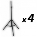 Click to see a larger image of Pack of 4 Heavy Duty Lighting Tripod Stands