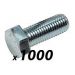 Click to see a larger image of Pack of 1000 M8 hex bolt 30mm zinc plated 