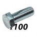 Click to see a larger image of Pack of 100 M8 hex bolt 30mm zinc plated 