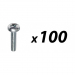 Click to see a larger image of 100 Pack of Tuff Cab M4 x 20mm Pozi Pan Head Zinc Plated
