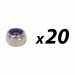 Click to see a larger image of Pack of 20 Tuff Cab M5 Nylon Insert Self Locking Nut