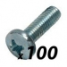Click to see a larger image of 100 Pack of Tuff Cab M5 x 20mm Pozi Pan Head Screw Zinc Plated