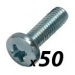 Click to see a larger image of 50 Pack of Tuff Cab M5 x 20mm Pozi Pan Head Screw Zinc Plated
