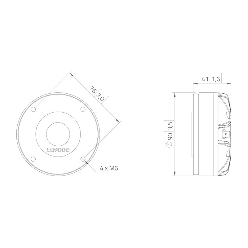 Lavoce DF10.142LK - 1 inch 35W 8 Ohm Compression Driver