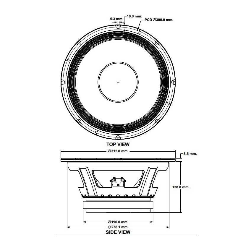 P-Audio E12-300S - 12 inch 300W 8 Ohm