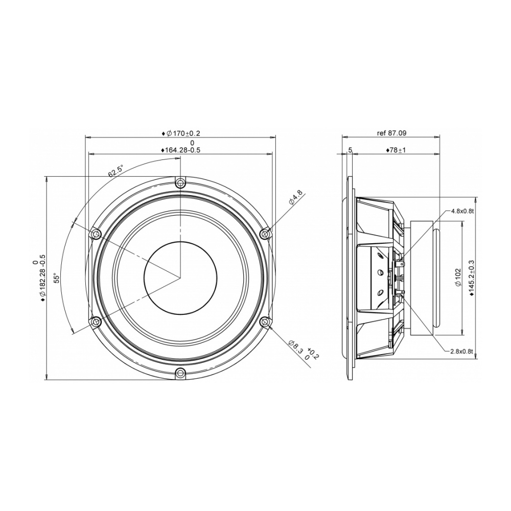 Peerless HDS-P830875 6.5 inch  Woofer