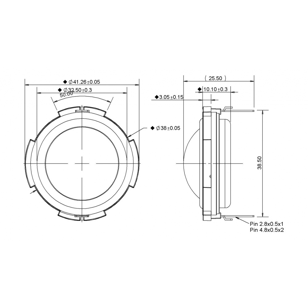 Peerless OC25SC65-04 1 inch Tweeter