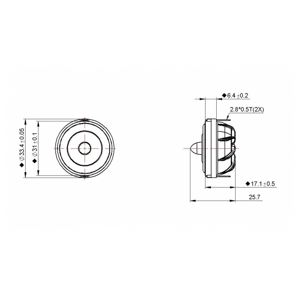 Peerless/Vifa  OT19NC00-04 0.75 inch  19mm Ring Radiator Tweeter