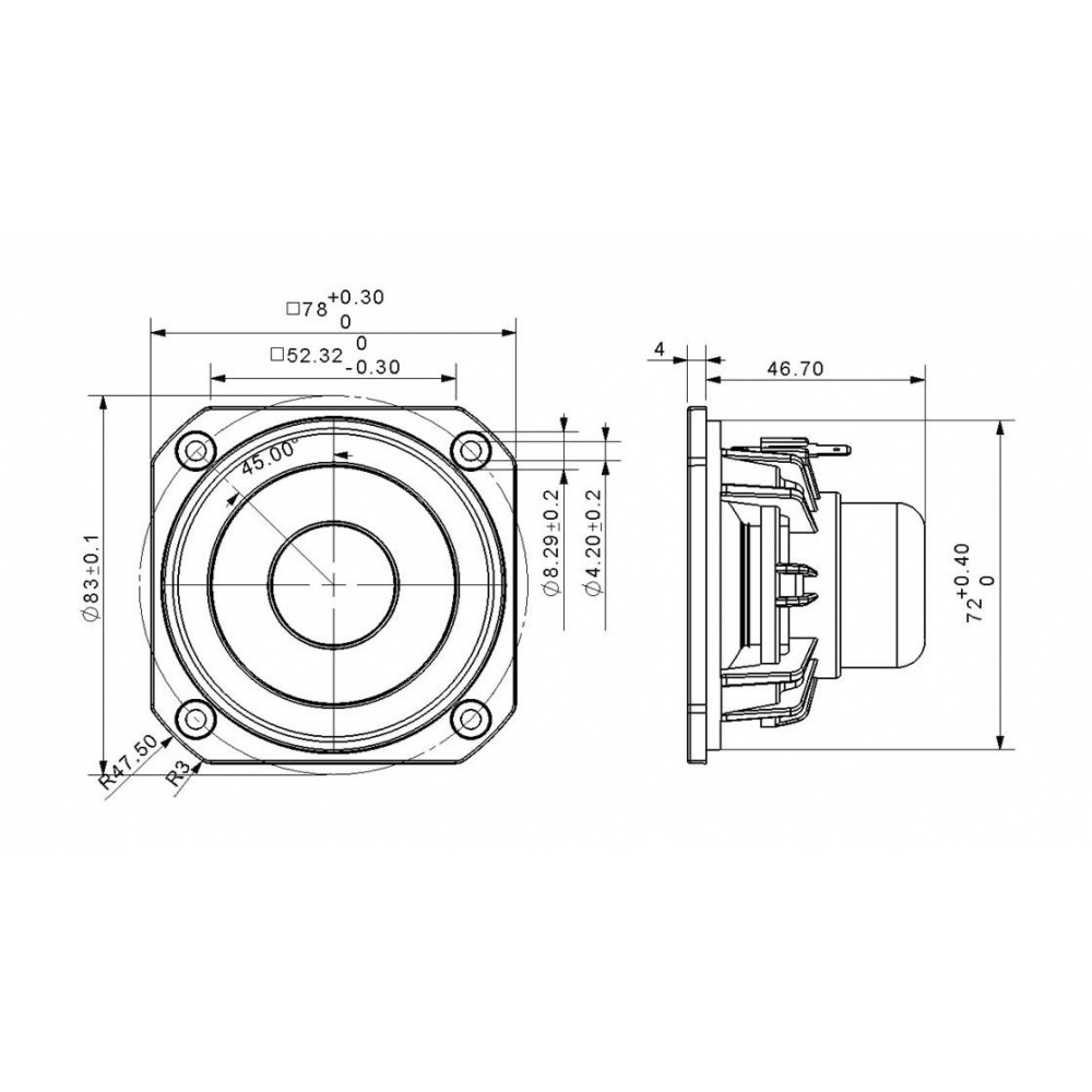 Peerless PLS-P830987 3 inch Full Range