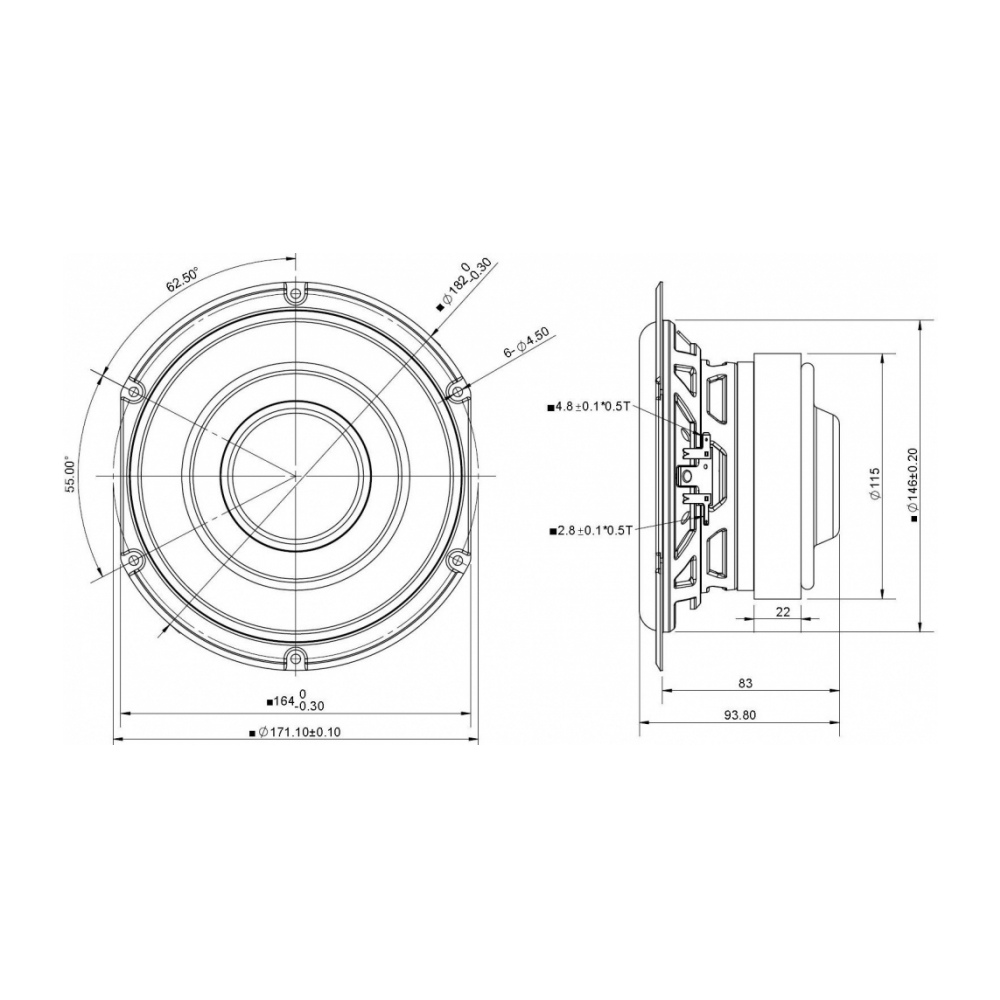 Peerless SLS-P830946 6.5 inch  Woofer